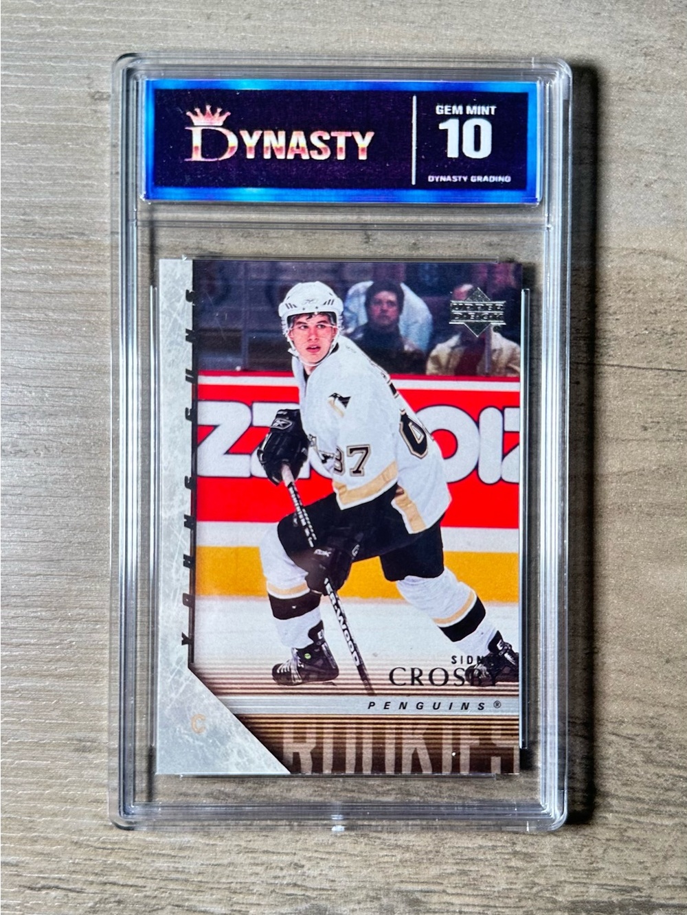 Sidney Crosby Rookie Gem Mint 10 2005 Upper Deck Young Guns #201 Novelty Card.